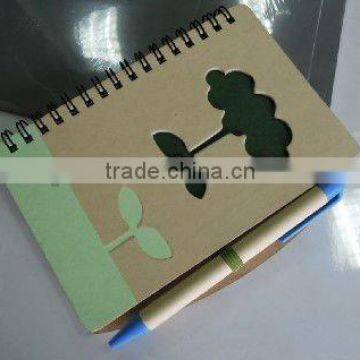 Recycled with a ballpen colorful composition cheap notebook