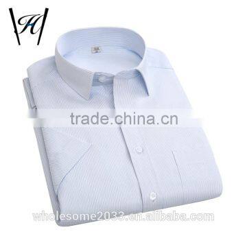 2016 Latest Fashion Leather Label Patched Short Sleeve African Shirt