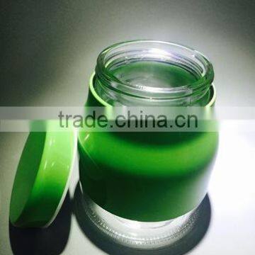 Green Stainless Steel Coated Glass Food Usage Airtight Storage Jar photo-3