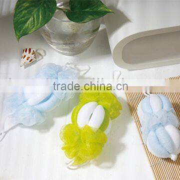 Promote Product Colorful PE Mesh Bath Sponge Flowers