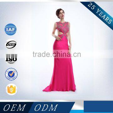Factory Directly Wholesale Beautiful Peach Color Bridesmaid Dress photo-6