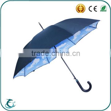 top quality auto open manaul open straight umbrella with double fabric