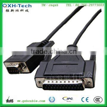 28AWG DB 25 to DB 15 Male to Male With Screw VGA Cable Factory Price