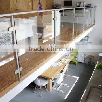 Modern Design Stainless Steel Glass Railing Model Interior Stair Tempered Glass Railing