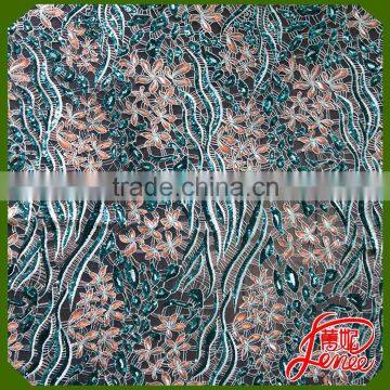 SOFT QUALITY SEQUINED DESIGN MESH EMBROIDERY FABRIC