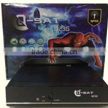 Q sat Q23G mpeg4 full hd one year free account for gprs decoder for Africa