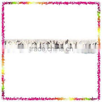 Burgundy Gold Metallic Wool Thread Braid Decorative Trimming Swimwear photo-6