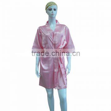 Fashion Women's Short Kimono Satin Silk Bridesmaid Robe