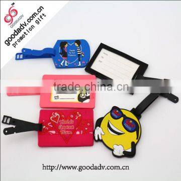 new gift giveaways ideas Cartoon 3d soft pvc Luggage tag