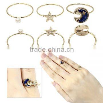 Osewaya Harajuku Bestseller Bijoux Jewelry Moon Charm Fashion Ring no Moq photo-3