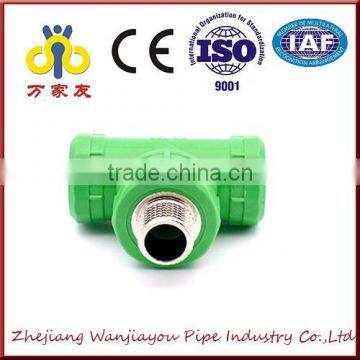 green color High Quality ppr fitting male thread tee