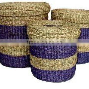 Multicolors Nice Seagrass Basket, Box With Lid 2016 photo-2