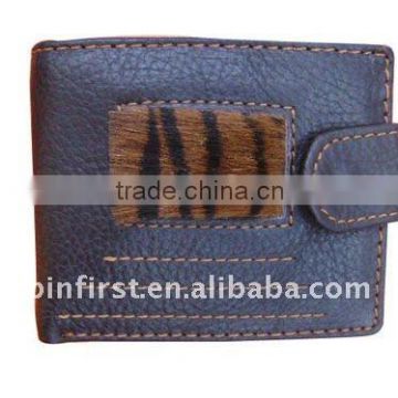 Leather Mens Black Wallet Bifold Leather Purse