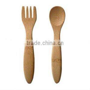 Bamboo Cooking Utensils for Baby Fork and Spoon