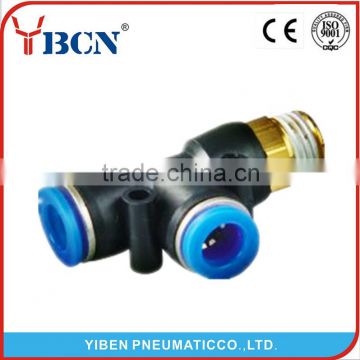 PD Tee shape quick air tube pneumatic connectors plastic air connector adjustable tube connector