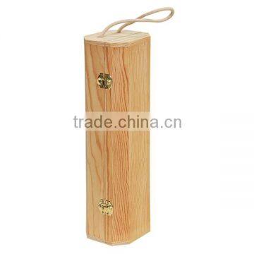 2016 FSC Christmas Custom new design wooden wine box with handle