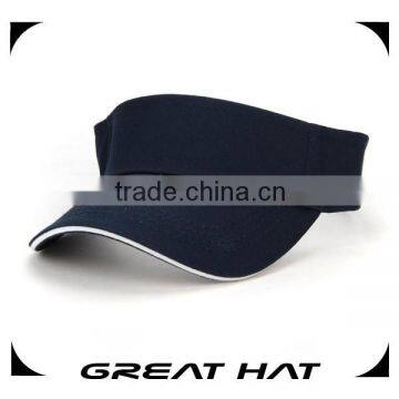 New curve High quality cotton custom blank sports visor