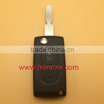 Citroen 406 blade 2 buttons flip remote replacement key shell (NE78 Blade - 2Button - No battery place) (No Logo)