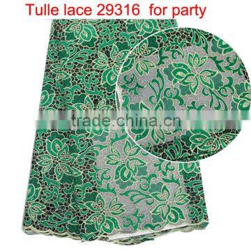 New design African lace fabrics for garment/Tulle lace fabric 2016/Tulle lace fabric 2016 for Aso-ebi