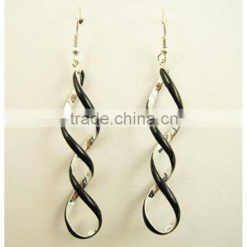 Elegant design women zinc alloy fish hook jewelry earring gold and silver plating