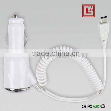 2015 hot sell type c Car Charger with CE/FCC/ROHS