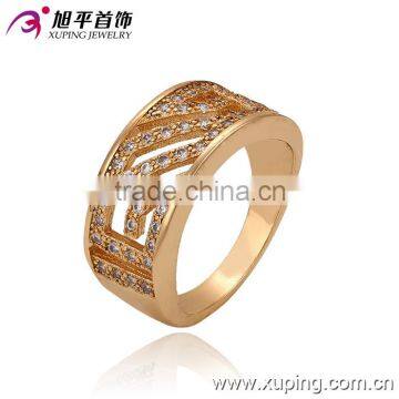 13309 Xuping fashion jewelry China wholesale 18k gold ring designs luxury glass rings charm jewelery for women