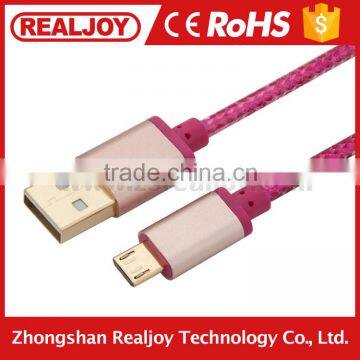 Wholesale Colorful High Quality for Smartphone and Android Mobile Phone Zinc Alloy Micro Usb Cable