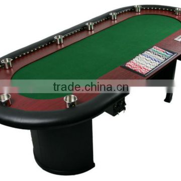 96" Pedestal Dealer spot Casino Poker table w/ drop box