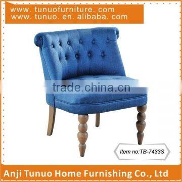 Patchwork sofa chair with buttons,Nice design,Fabric cover,Gourd shape legs,TB-7433S