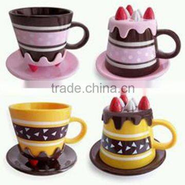 OEM handpainting ceramic ice cream mug