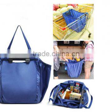 Large capacity Foldable cart Trolley Supermarket Green Eco-friendly Shopping Bag