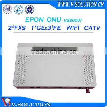 Broadcom BCM6828G chipset 4GE+2POTS+WiFi+CATV EPON ONU, wifi ONU