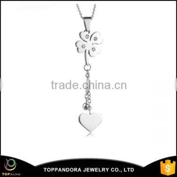 Hot Sale Heart Shaped Pendant Stainless Steel Couple flower Pendant