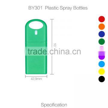 20 ml credit card plastic spray bottle perfume bottles/20 ML pocket sized perfume spray bottles/PP refillable perfume bottles