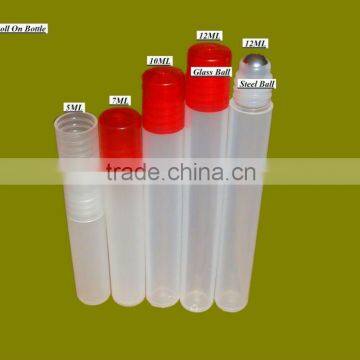 free sample plastic Roll On Bottle with screw closure