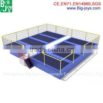Customized professional big trampolines for multi persons manufacture