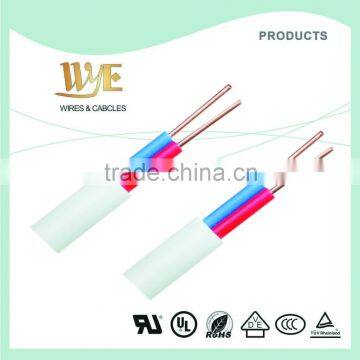 Flat type 2 core 3 core multicore silicone shielded wire cables for plugs