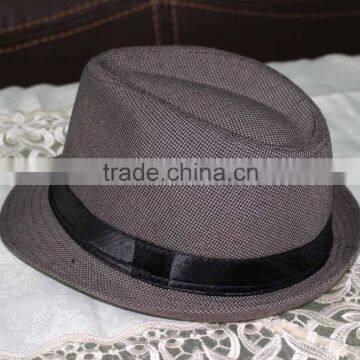 Trendy cheap jaquard fedora hats custom hats