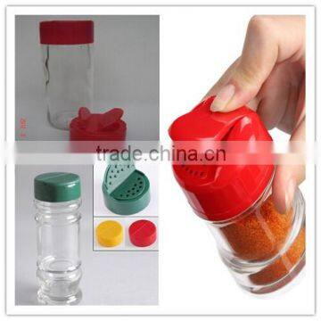 60/100ml glass spice bottle,salt&pepper glass shaker bottle