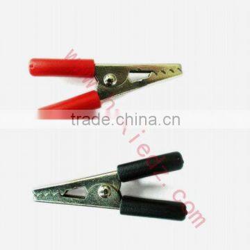 Alligator connector toothless clips alligator 35mm with rubber boot
