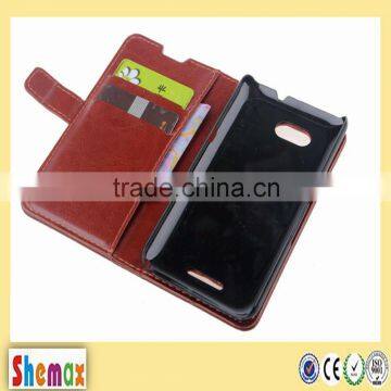 Hot-selling Leather flip case for sony xperia E4g,Wallet case for sony xperia E4g