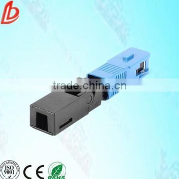 easily installed sc fast fiber splice connector with ftth flat drop cable