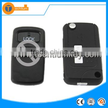 modified flip remote key blank shell case with logo plastic for mitsubishi v73 montero pajero 2