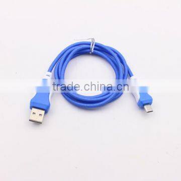 5 color optiaonal USB micro USB data cable, Android phone data line charger cable