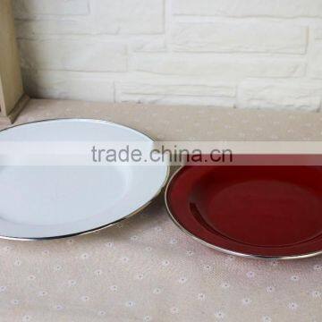 Decorative Metal Round Enamel Plate