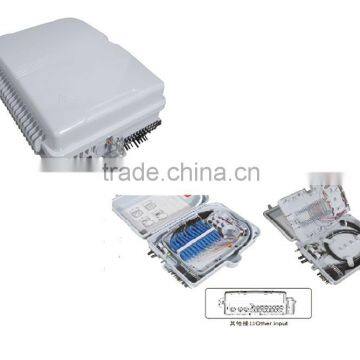 24pc SC adapter or 24pc double LC and 1pc 1X16 Blockless PLC or 2pc 1X8 Blockless PLC Wall or Pole mounted IP65 fiber box
