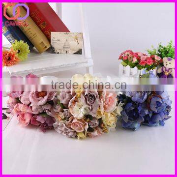 wedding flower heads mini silk rose bouquet very Charming