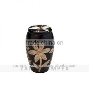 Sungold Flower 3" Keepsakes Urn Brass