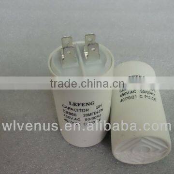 white plastic round case cbb60 14uf 250v motor capacitor