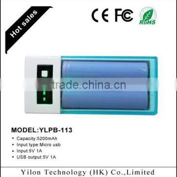 High power with EU/AU/US/UK plug portable power bank charger 5200mah